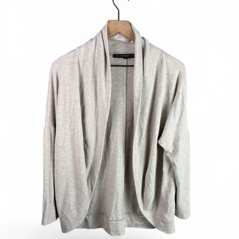 White House Black Market Oatmeal Open Cardigan